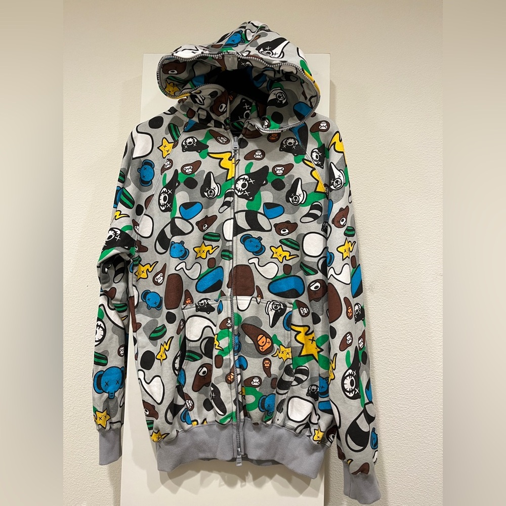 BAPE × KAWS Milo Animal Kingdom full zip hoodie NIGO A Bathing Ape Size M